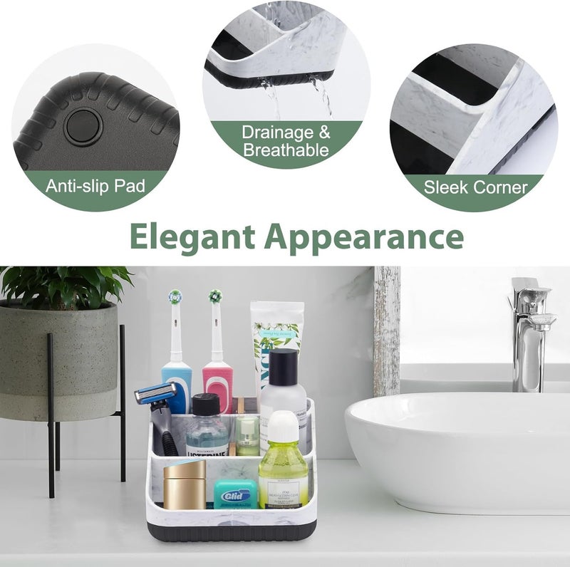 Chintu Toothbrush Holders for Bathroom Counter Organizer - 6 Slots Kids Tooth Brushing Holder Rustic Toothbrush and Toothpaste Holder for Vanity Organization Farmhouse Electric Toothbrush Caddy Black - Image 5